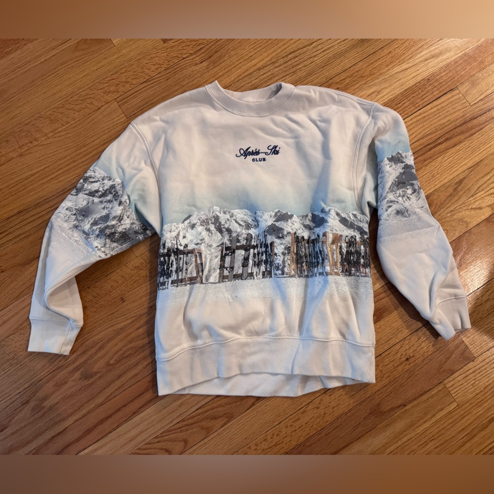 Abercrombie & Fitch Men's Sweater - Cream and Blue
